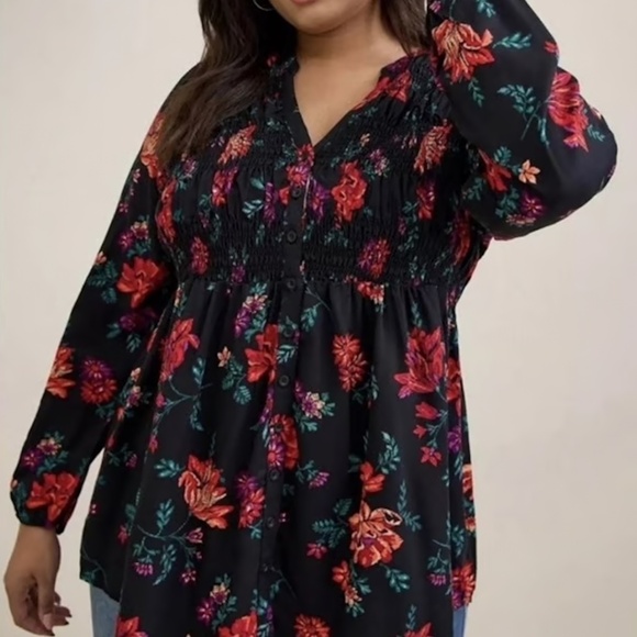 Torrid Button Front Tunic Size 2 - Picture 2 of 7